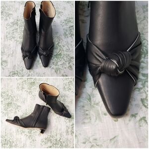 Reike Nen Black Sheepskin Leather Ankle Boots Size 37 (US 6.5), Brand New In Box